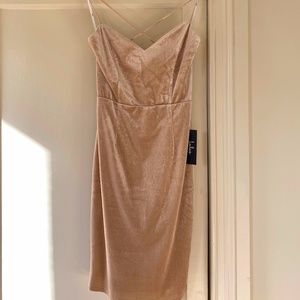 Champagne dress with strappy back